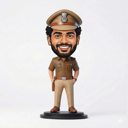 Personalized Indian Police Officer Custom Caricature