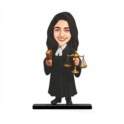 Personalized Advocate Caricature Standee / Custom Photo Gift for Advocates, Judges & Law Students