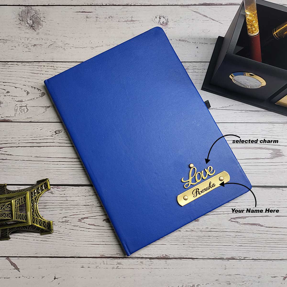 Customized Diary with Name & Charm