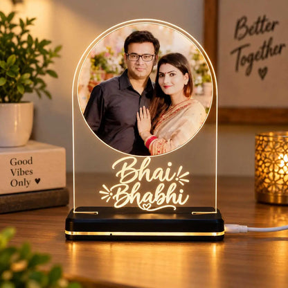Personalized LED Photo Frame with Custom Name & Photo