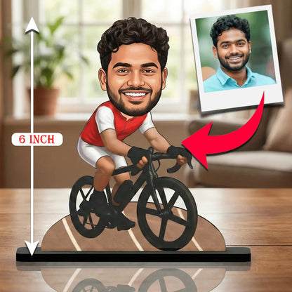 Personalized Cyclist Caricature Standee – Unique Gift for Cyclists