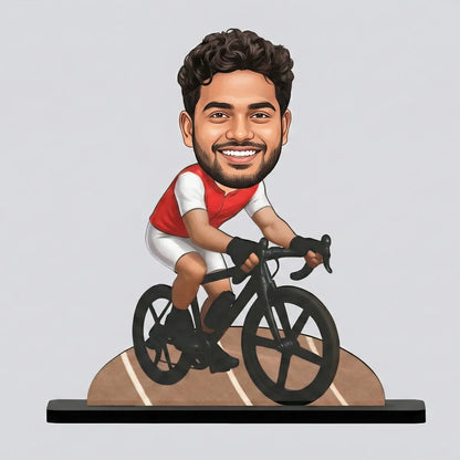 Personalized Cyclist Caricature Standee – Unique Gift for Cyclists