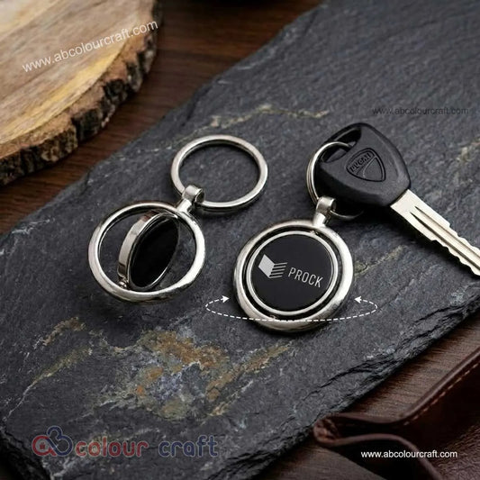 Personalized Rotating Metal Keychain