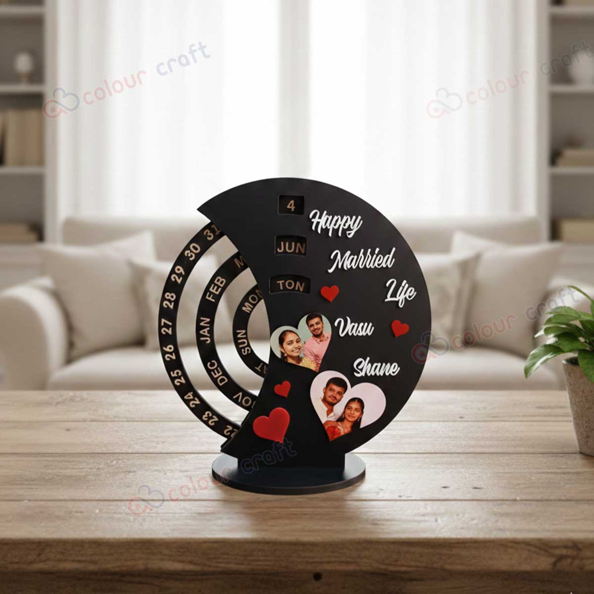 Personalized Wooden Calendar | Forever Desk Gift