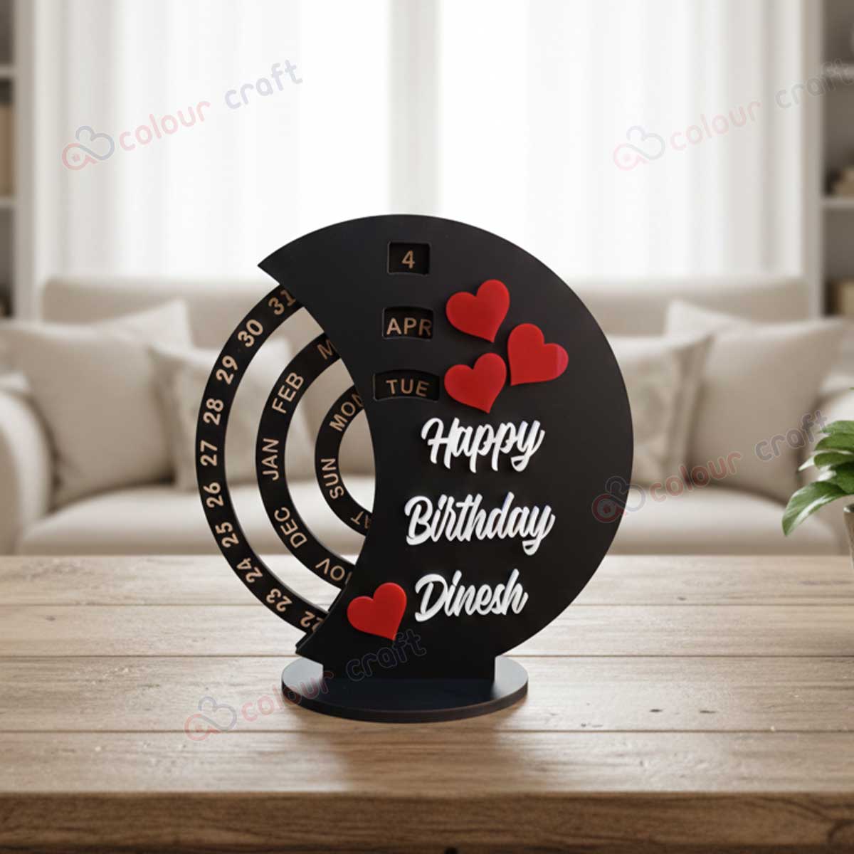 Personalized Wooden Calendar | Forever Desk Gift