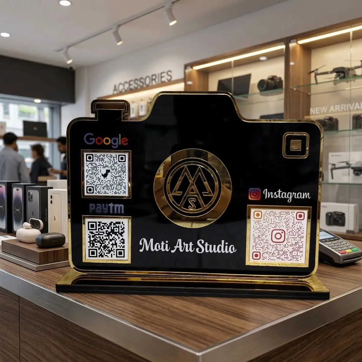 Custom Acrylic QR Code Sign for Photo Studio & Photographers