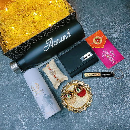 Premium Personalized Rakhi Gift Combo for Brother