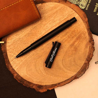 Premium Black Personalized Pen with Name Engraving
