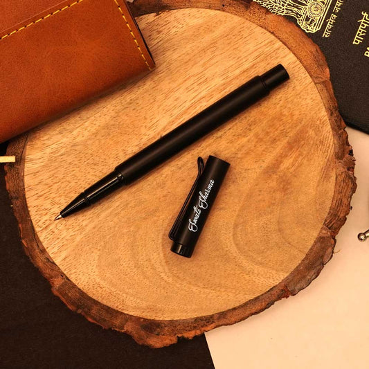 Premium Black Personalized Pen with Name Engraving
