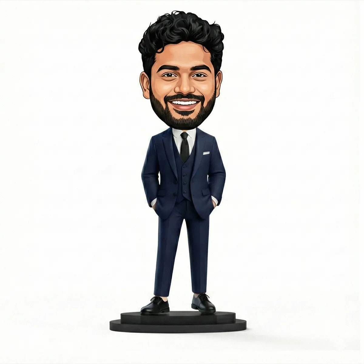 Personalized Bobblehead – Realistic Caricature in Business Suit – Premium Corporate Gift