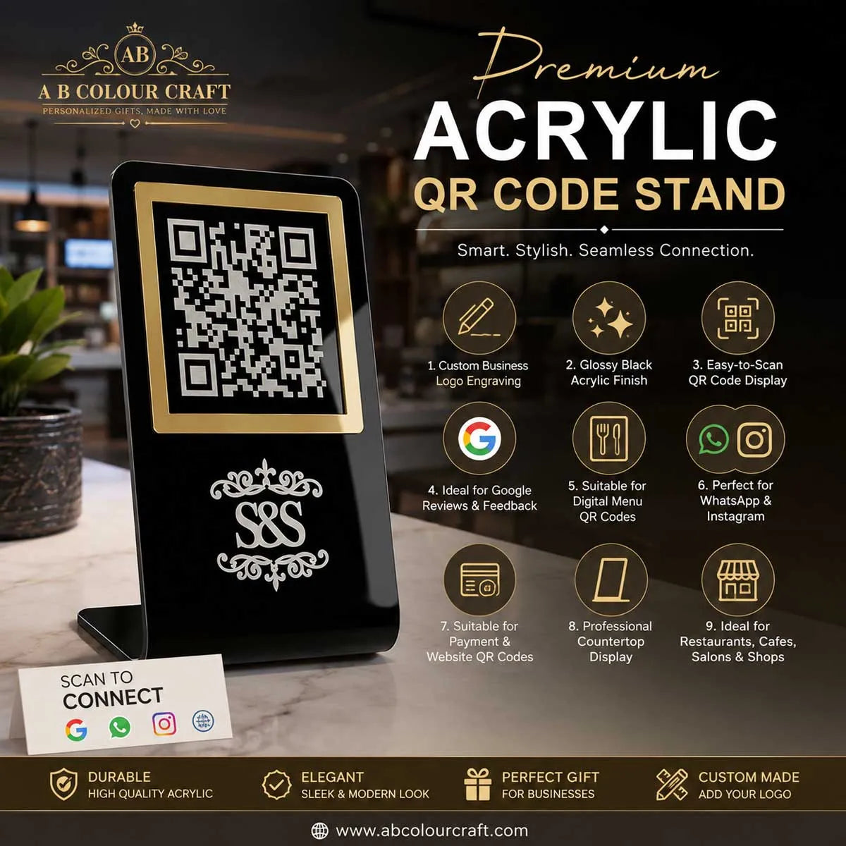 Acrylic QR Code Stand