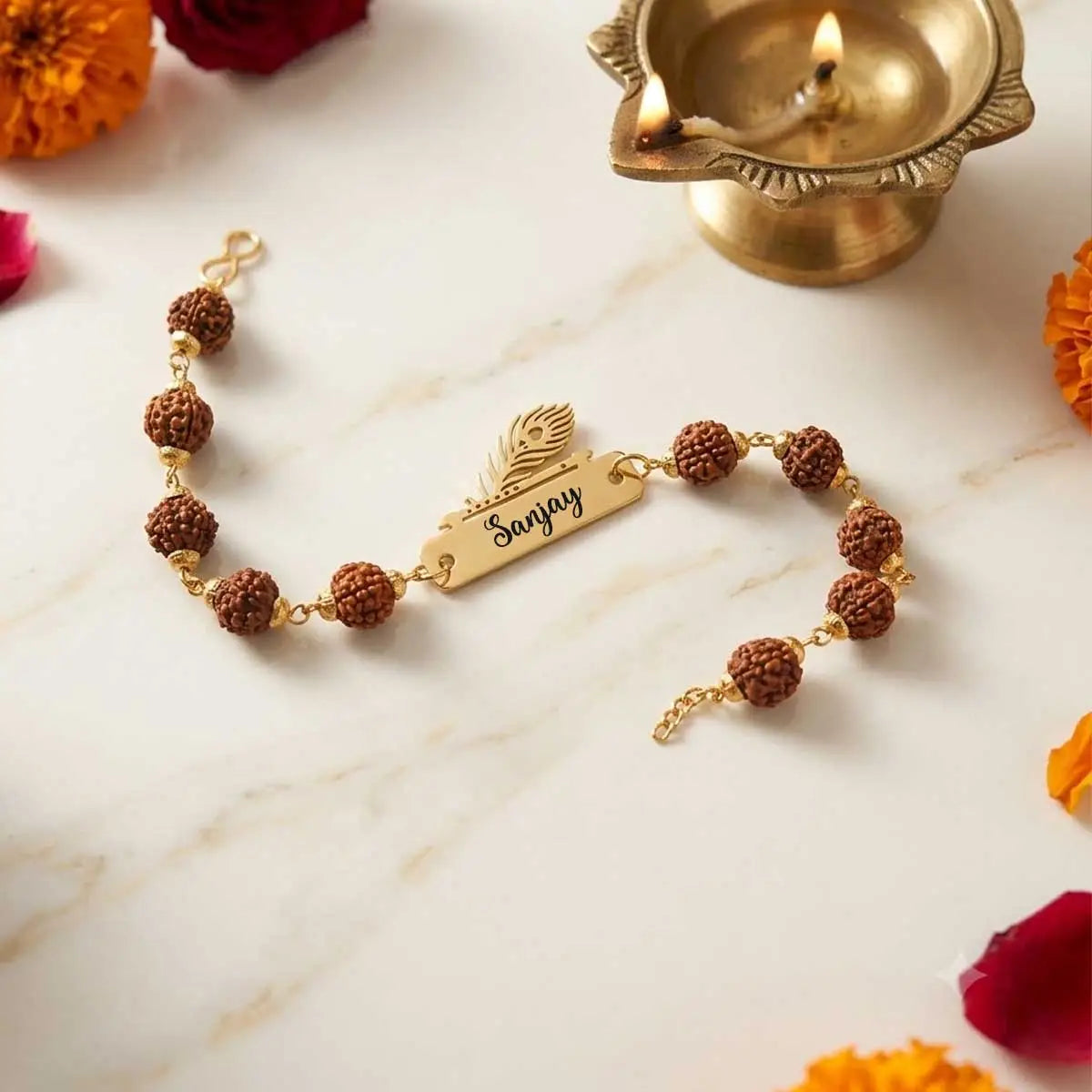 Brass Name Rakhi