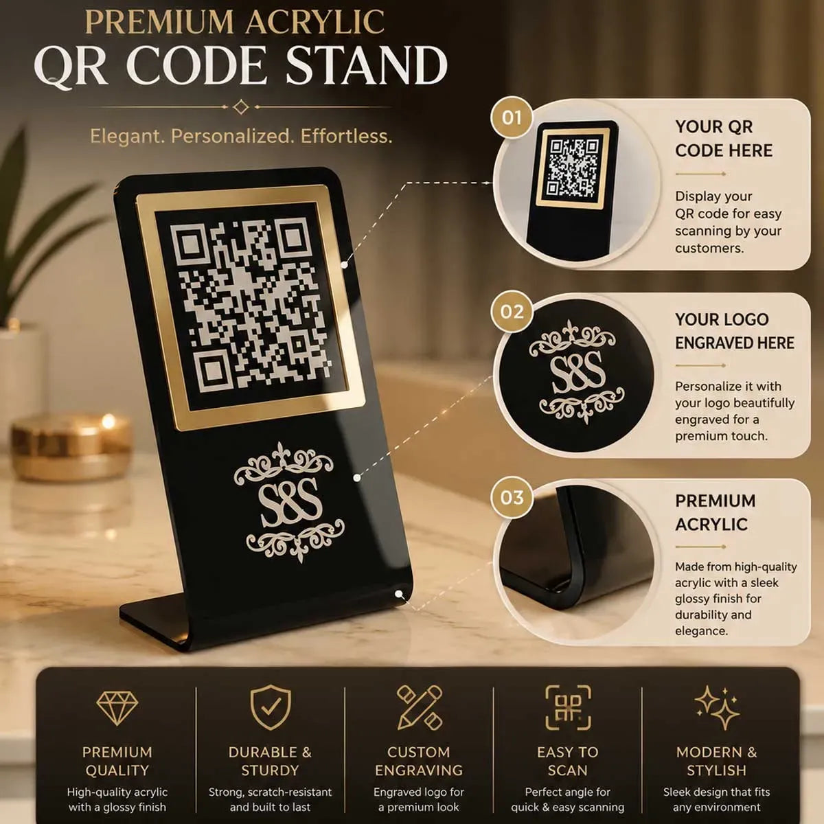 Business QR Stand