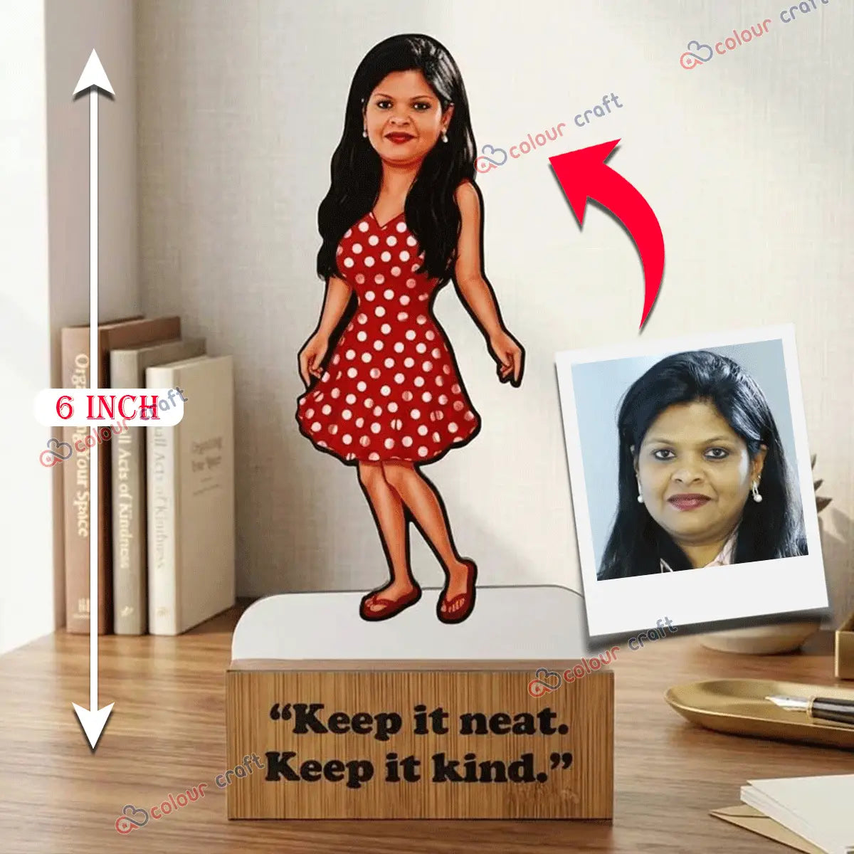 Custom photo caricature gift for women