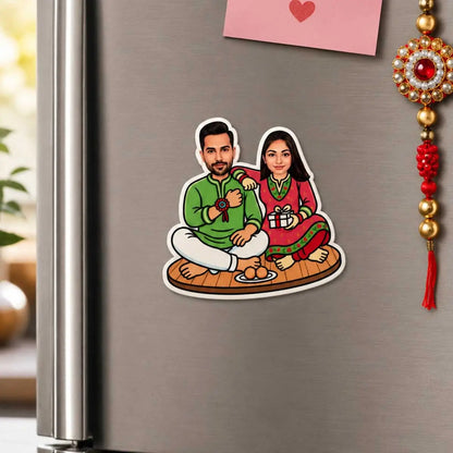 Custom Face Rakhi Fridge Magnet