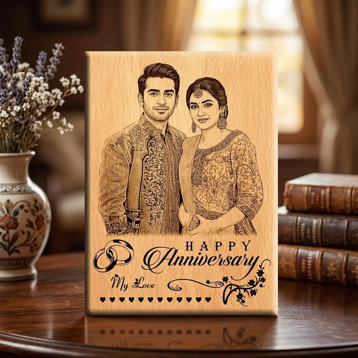 Custom Wooden Anniversary Table Plank