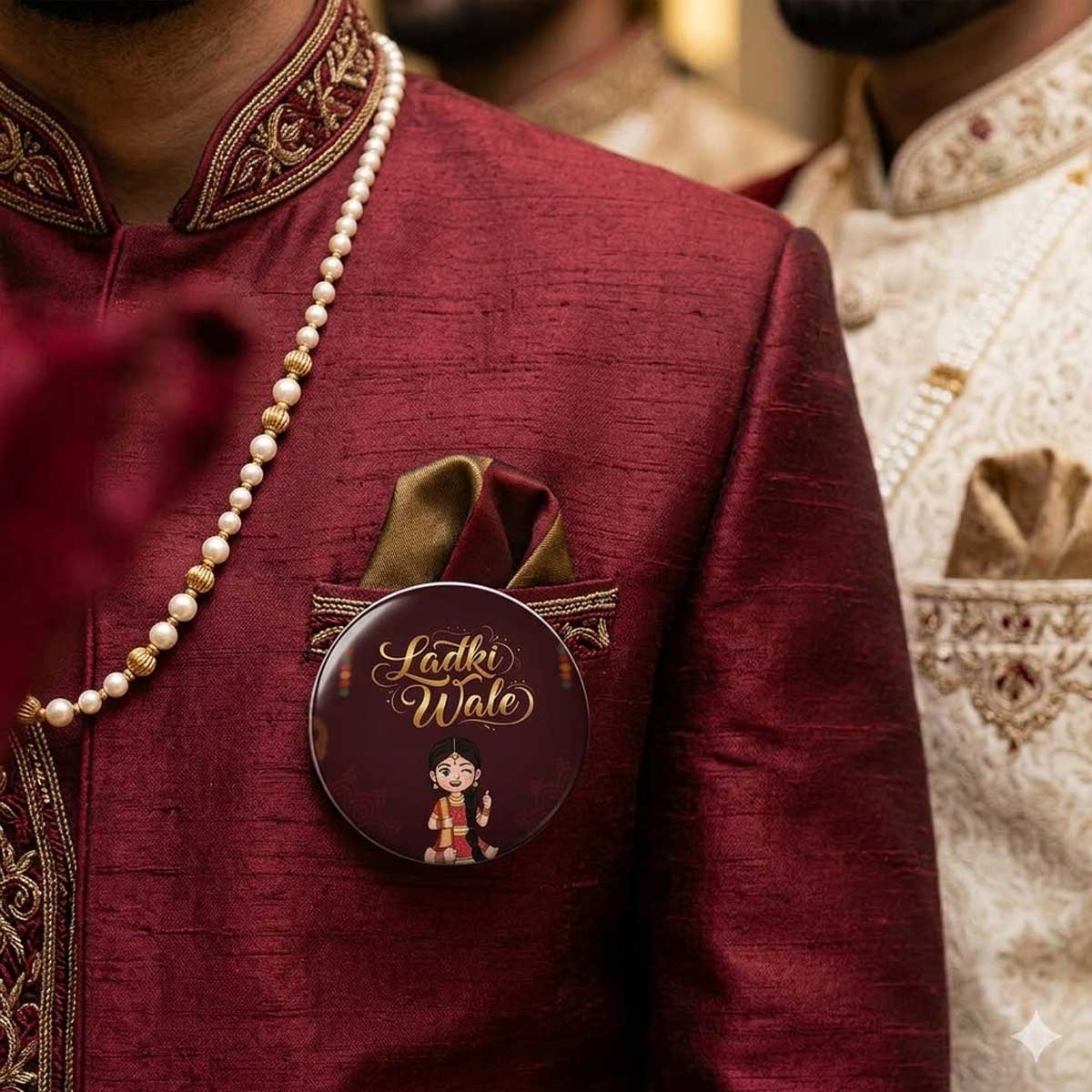 Ladki Wale Wedding Badge | Bride Side Funny Pin Badge
