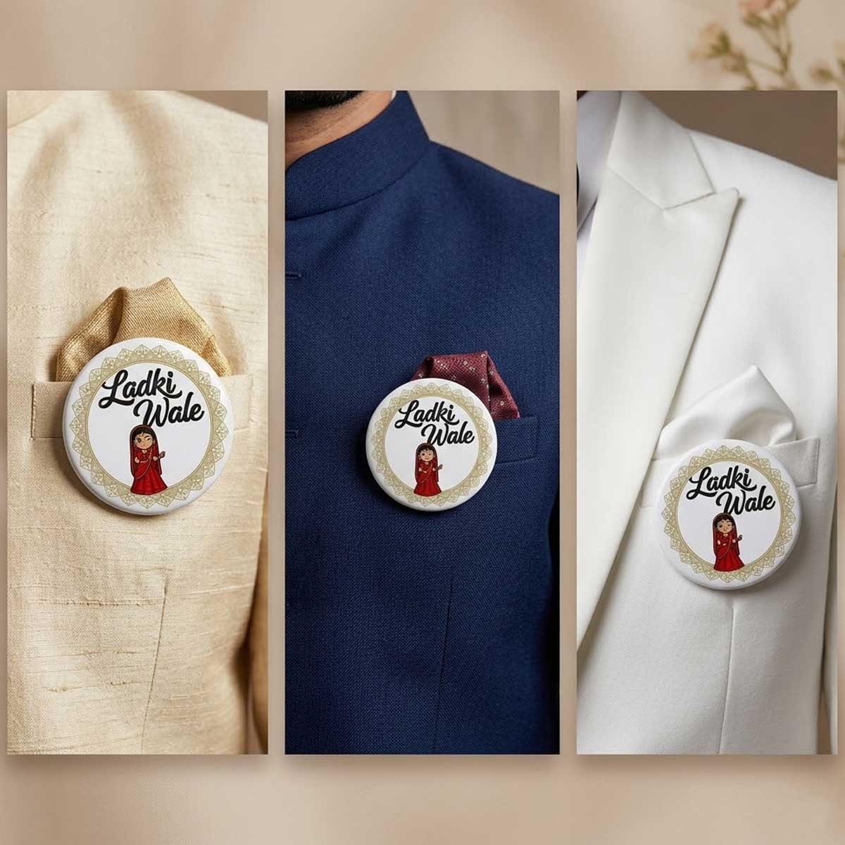Ladki Wale Wedding Badge / Shaadi Function Accessories