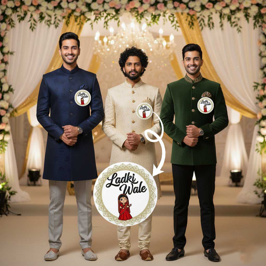 Ladki Wale Wedding Badge / Shaadi Function Accessories