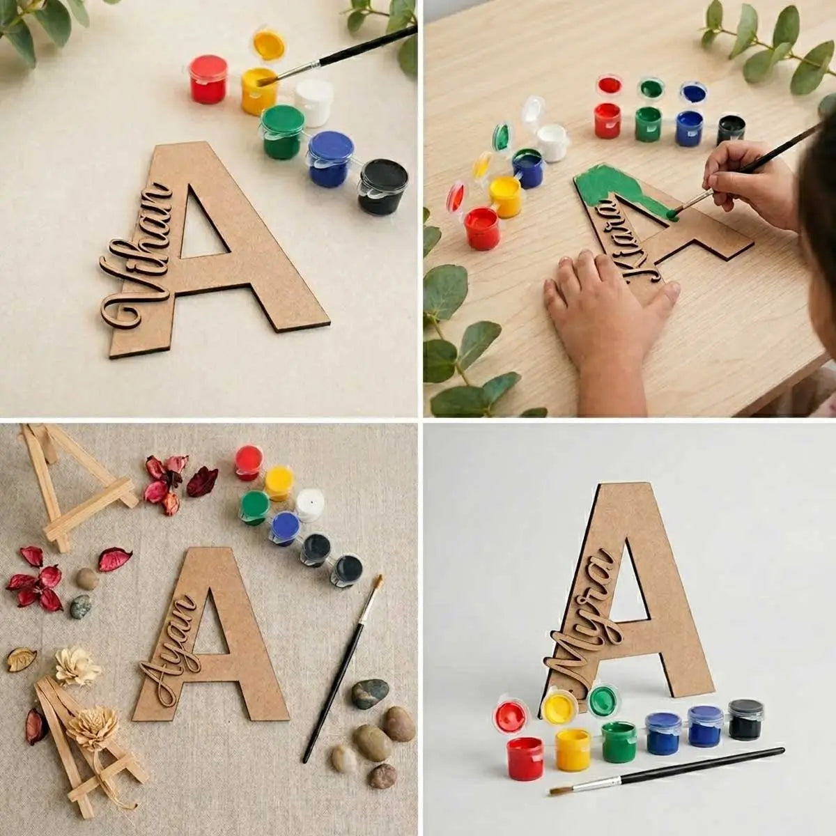 Magnetic MDF Name Decor for Kids Room Decoration