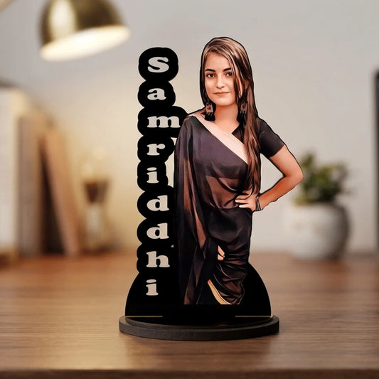Personalized MDF Photo Standee with Custom Name