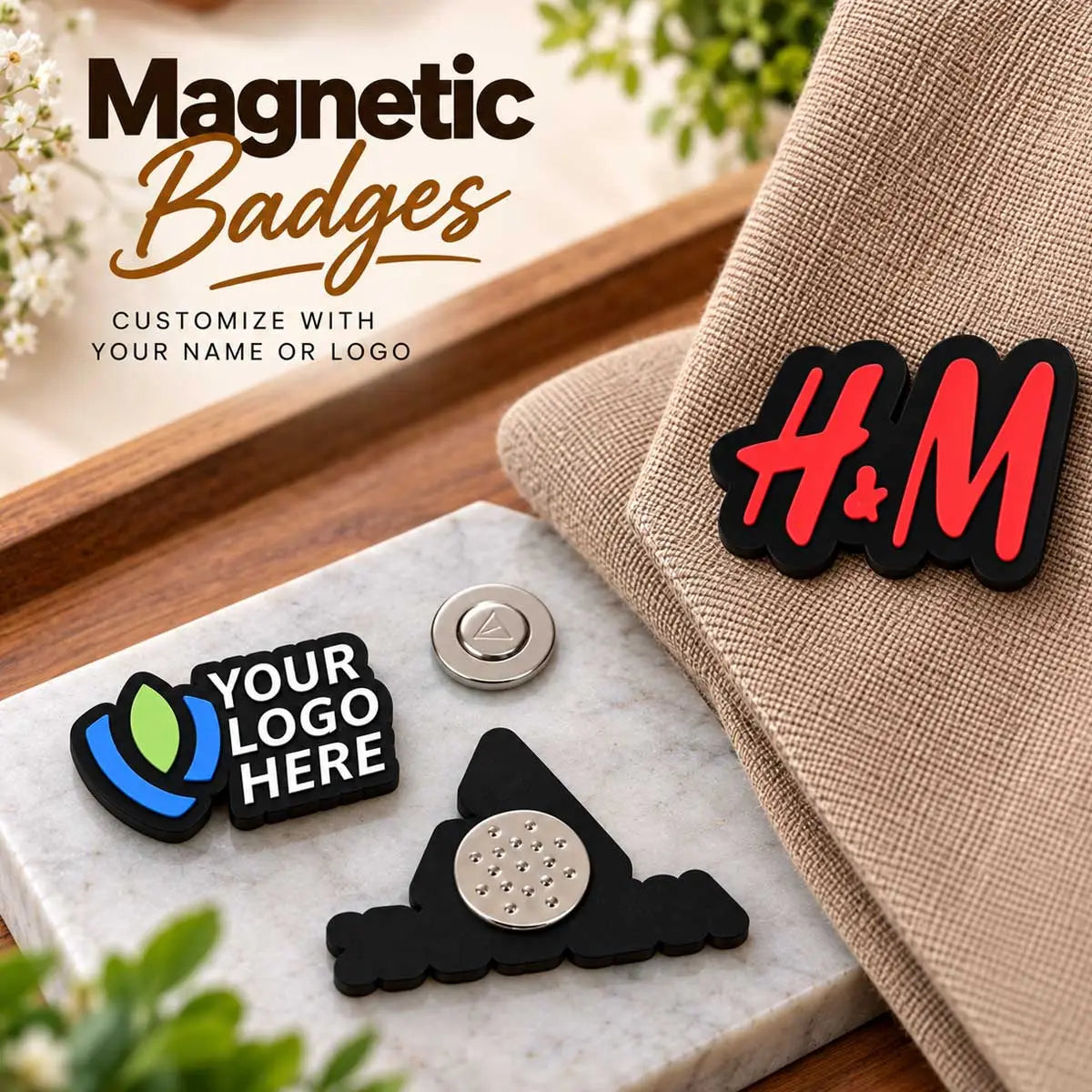 Personalized Magnetic Badges with Logo
