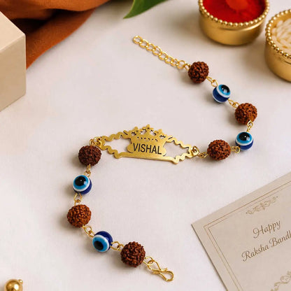 Personalized Name Rudraksha Rakhi