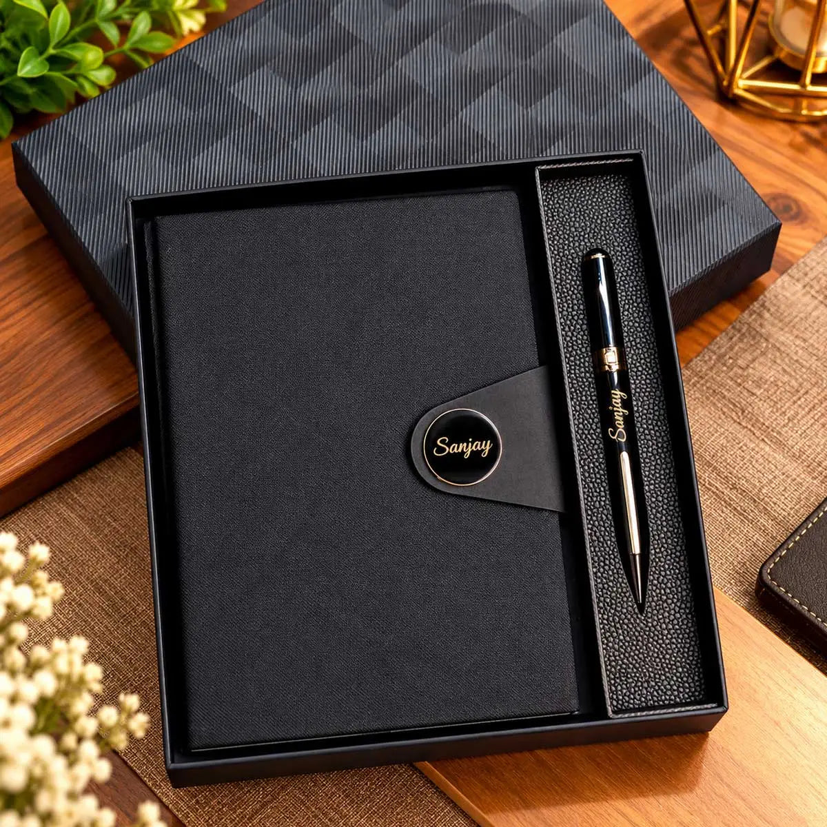 Personalized Name on Diary and Pen