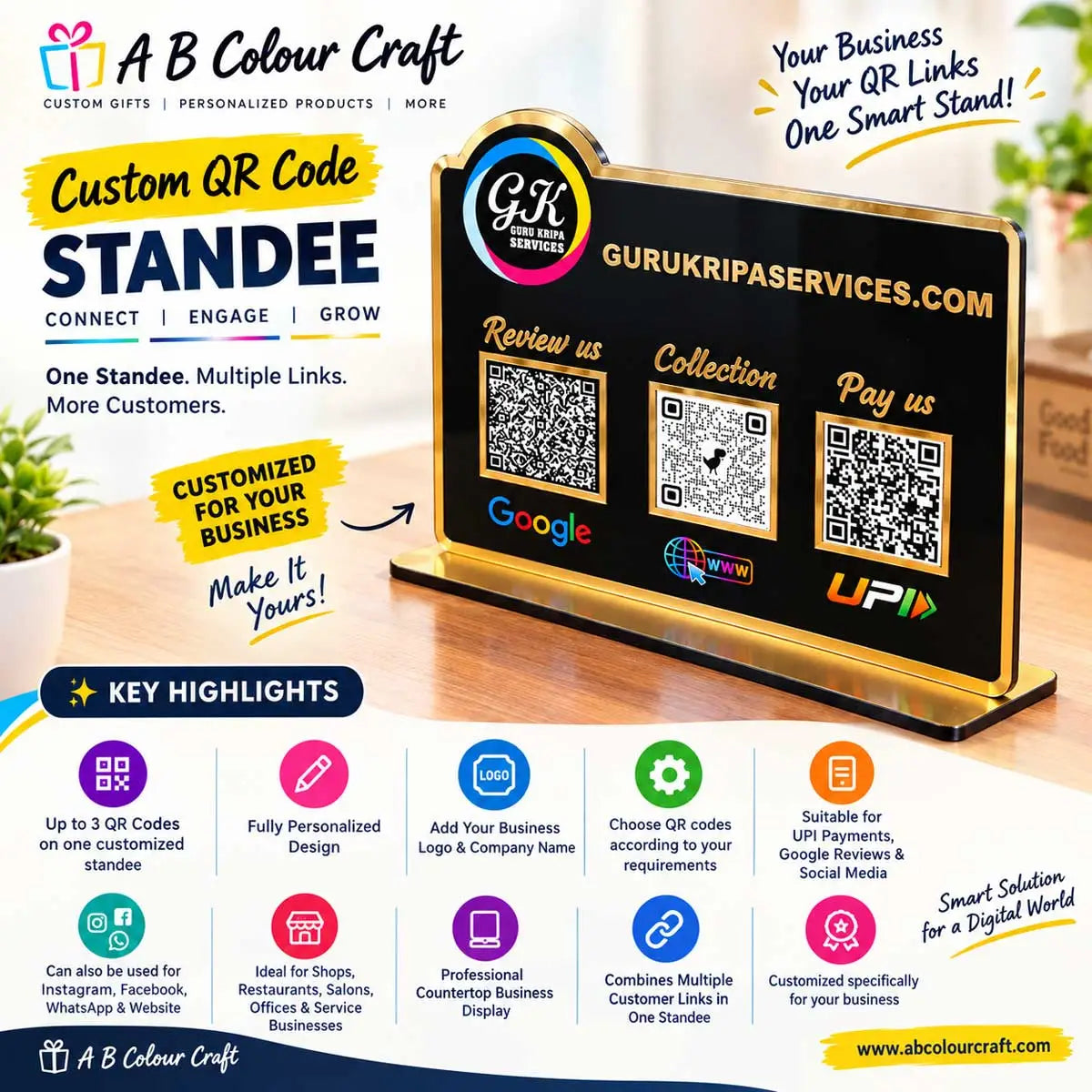 Personalized QR Standee