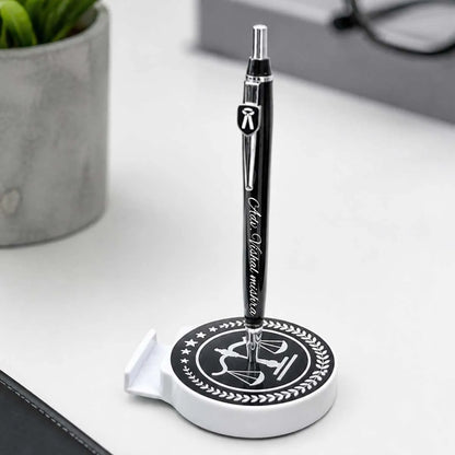 Personalized advocate pen stand with name