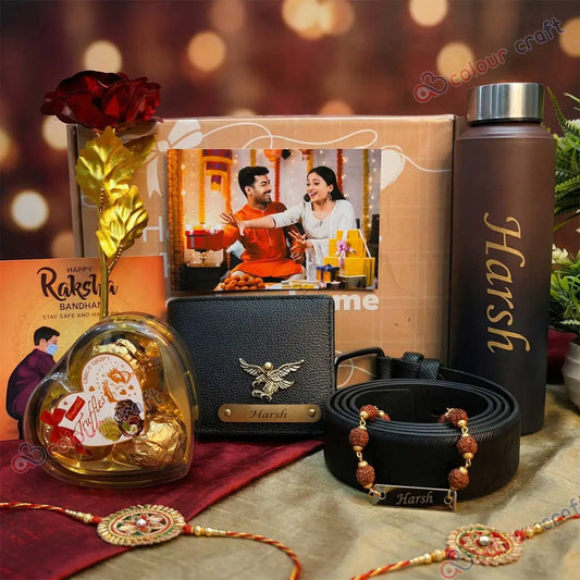 Luxury Rakhi Gift Hamper for Brother - Stylish Rakhi Combo for Bhai