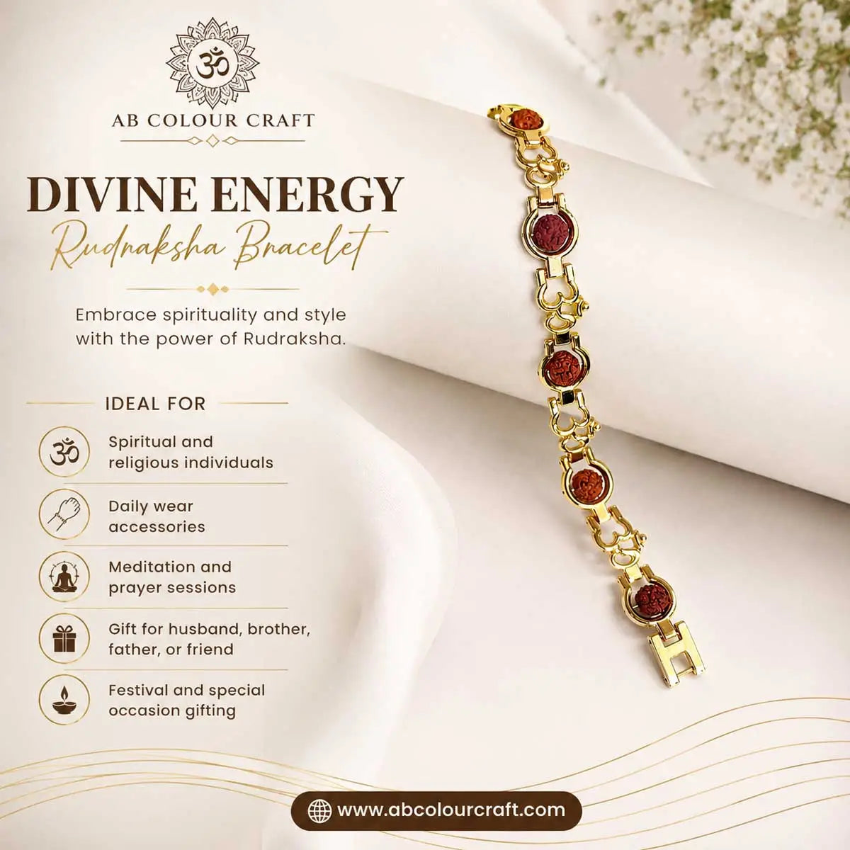 Sacred Rudraksha Om Jewelry Accessory
