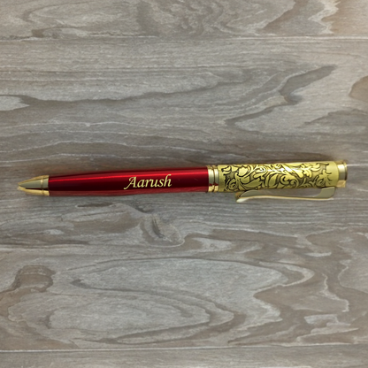 Personalized Black Zari Pen