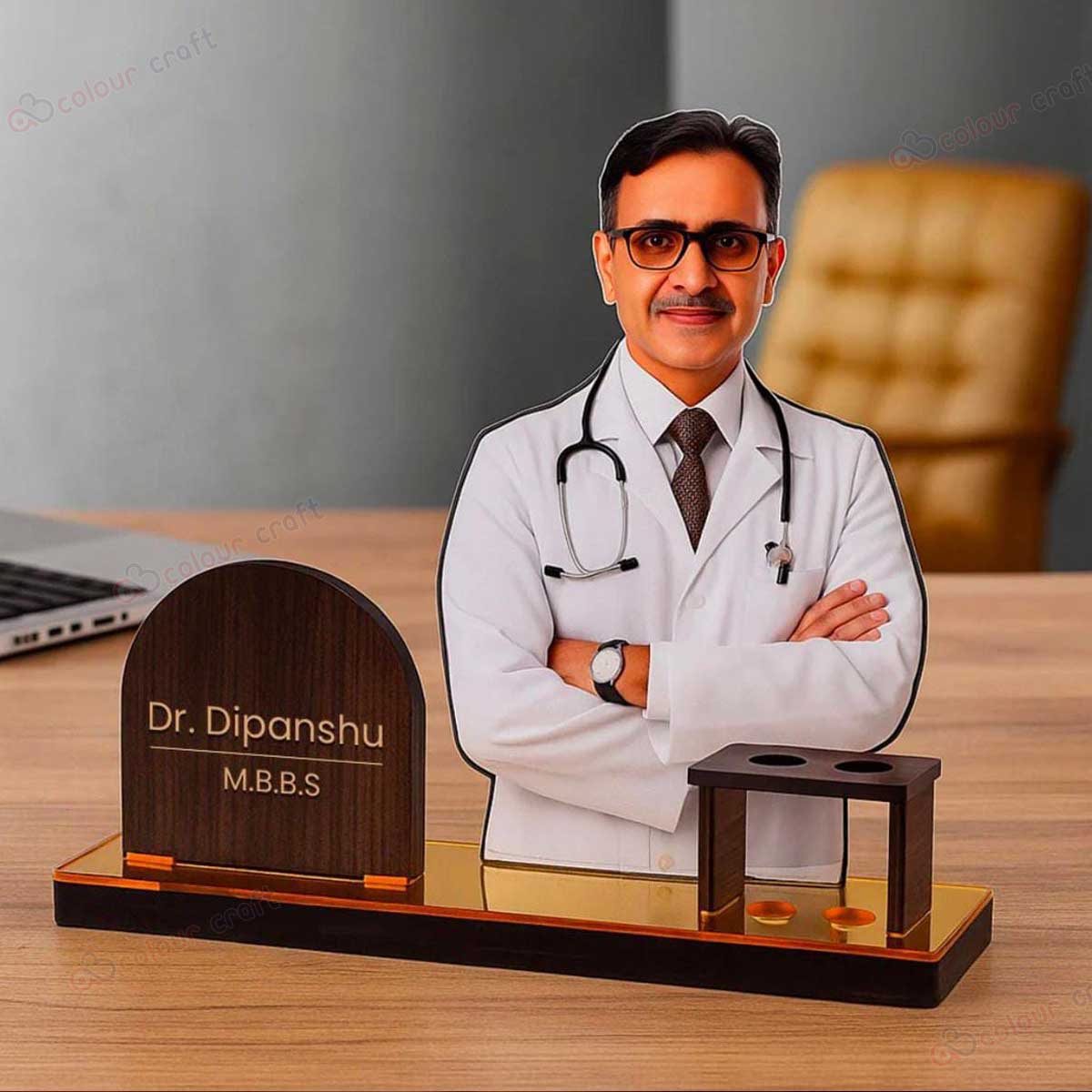 Personalized Doctor Desk Name Plate