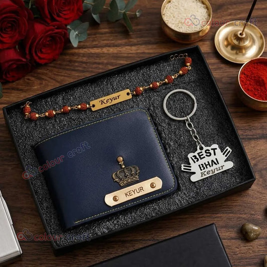 Personalized Rakhi Gift Combo for Brother / Premium Raksha Bandhan Gift for Bhai