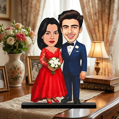 Custom Couple Caricature Standee / Unique Tabletop Home Decor