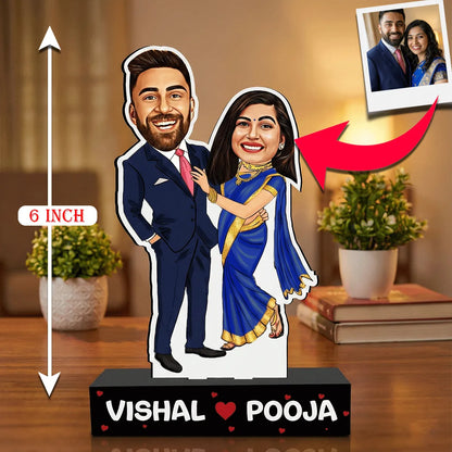 Custom Couple Caricature Standee with Names