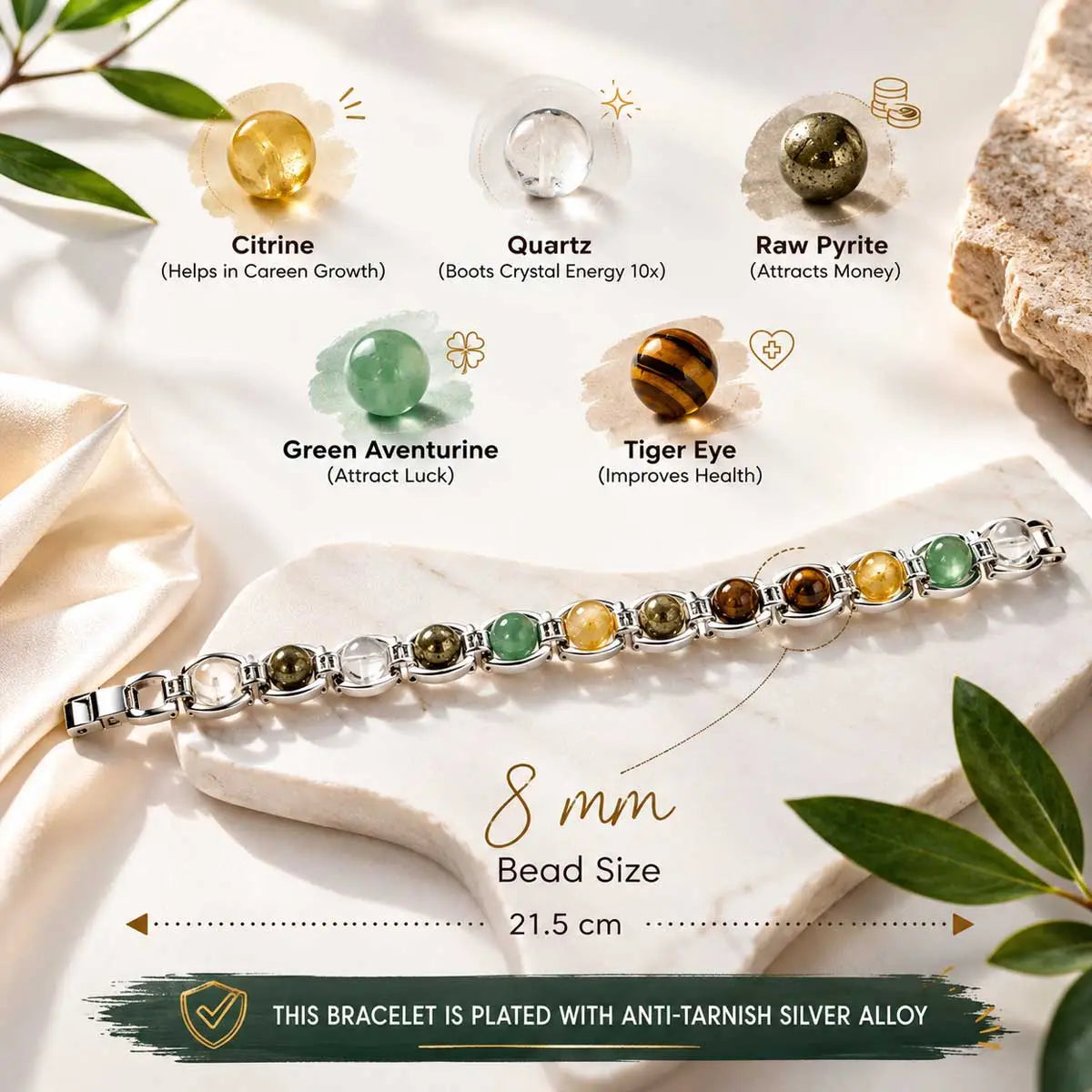 crystal bracelet for wealth