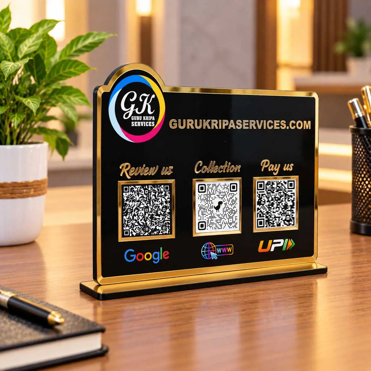 custom qr code standee