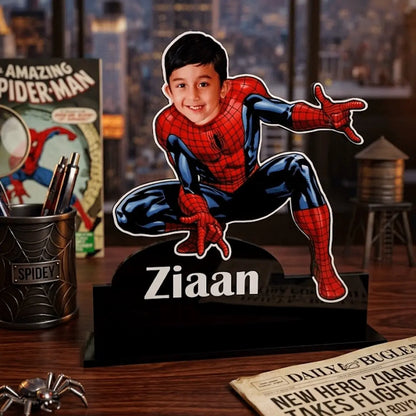 custom spider man photo stand
