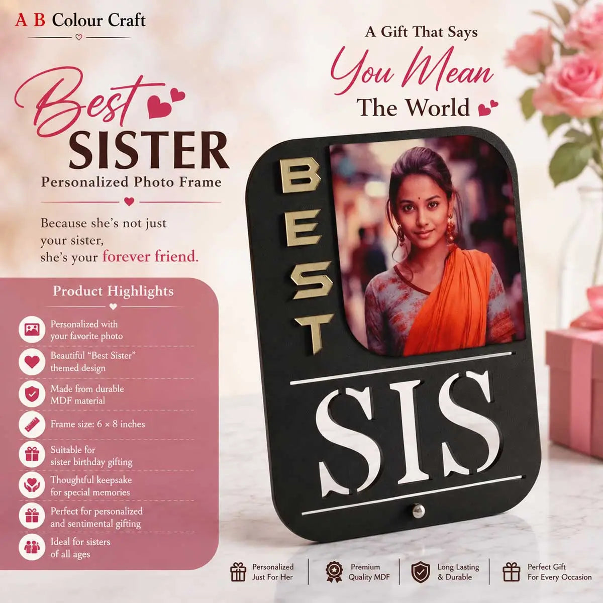 customized gift for sister