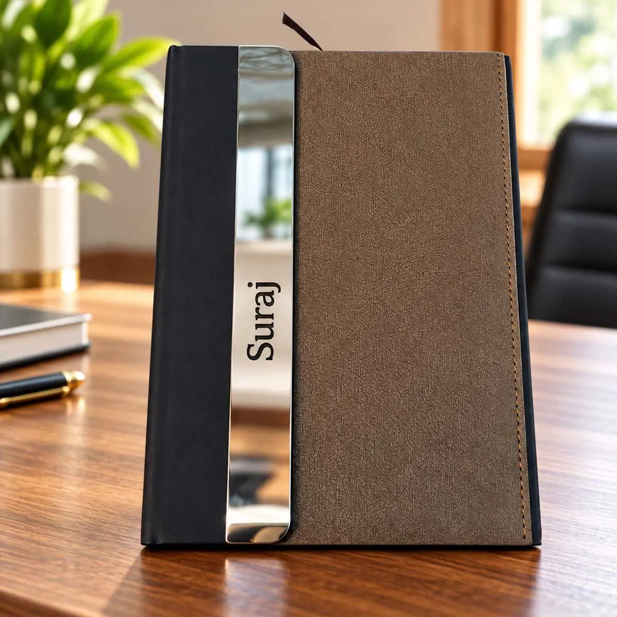 diary with company logo