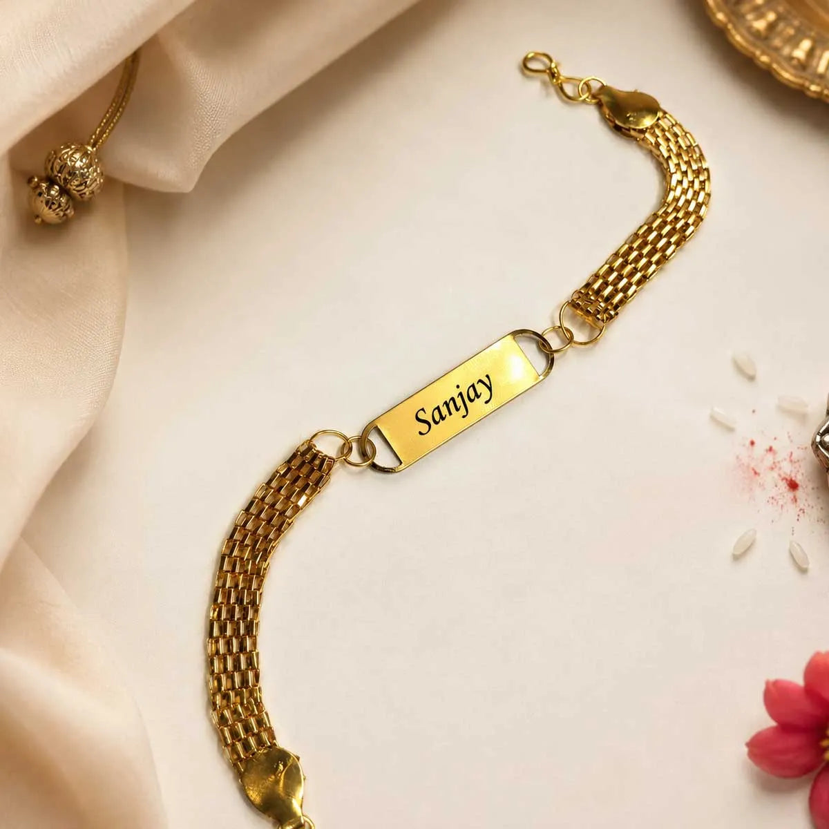engraved name rakhi