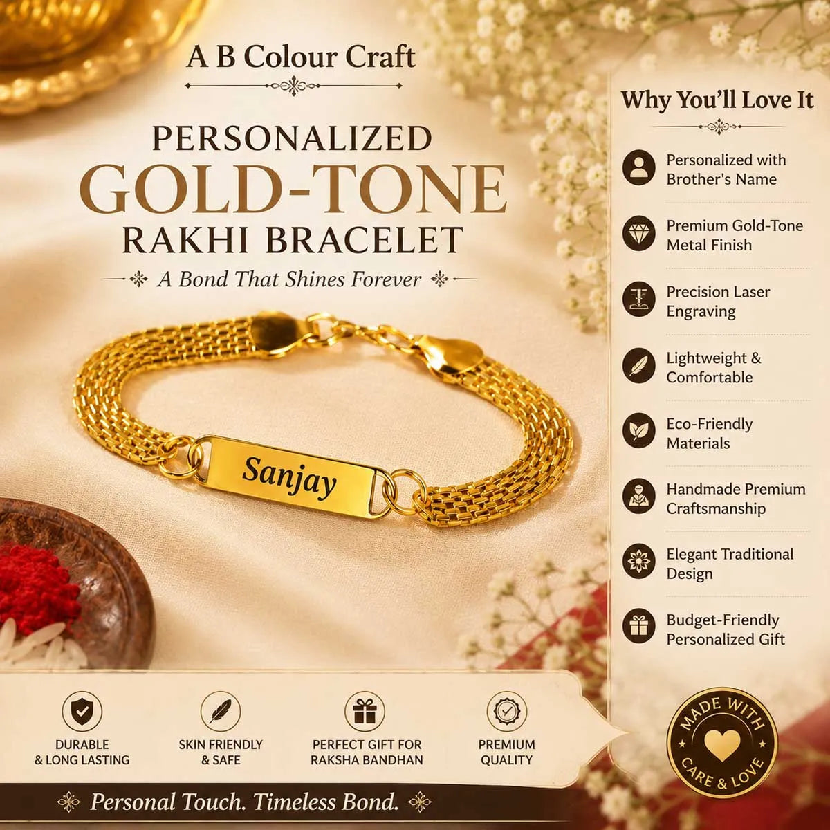 metal rakhi for brother