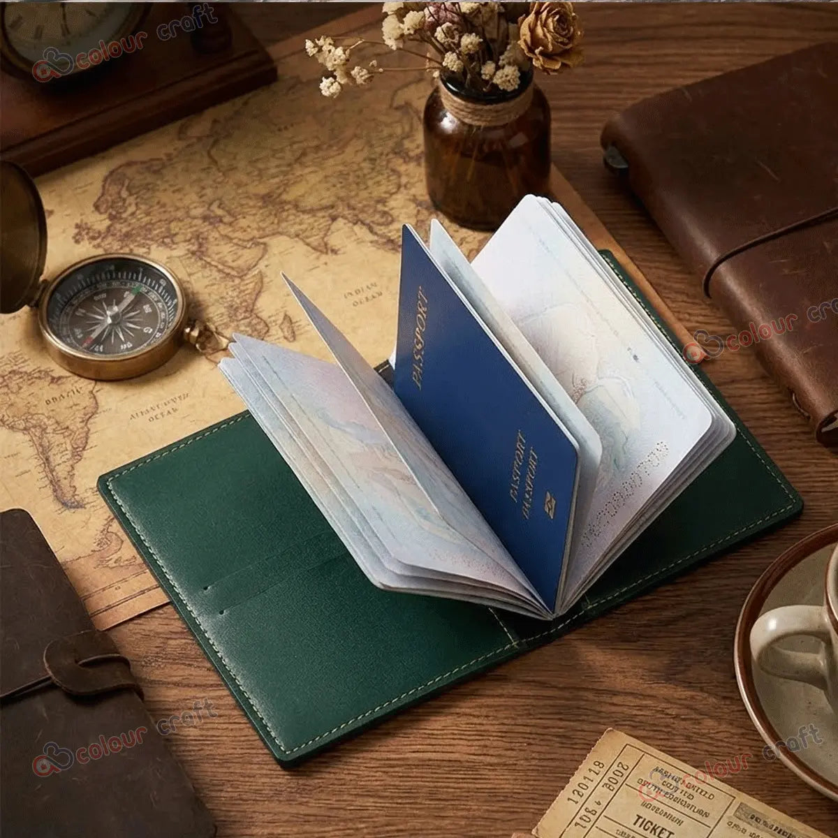 Zindagi Na Milegi Dubara" Edition – Personalized  Passport Cover with Custom Name & Travel Charms