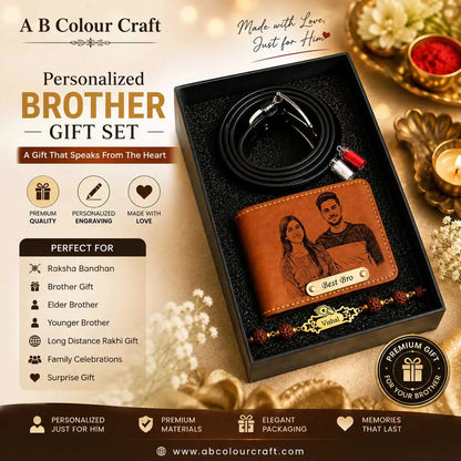 personalized belt and wallet combo