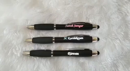 Personalized Pen And LED Keychain Set