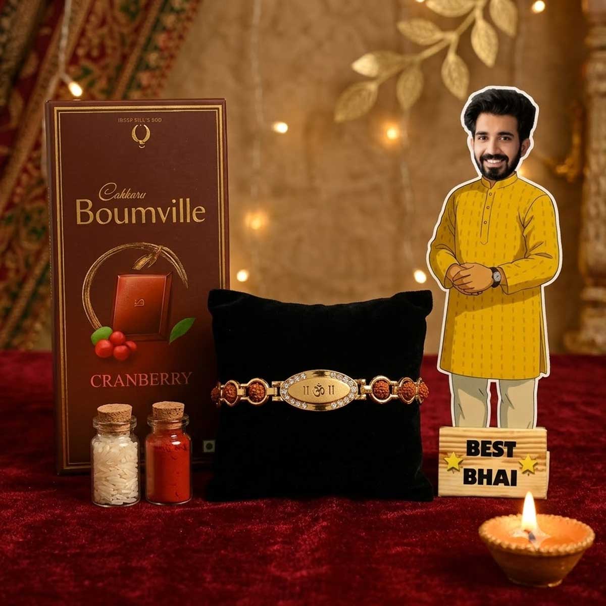 Personalized Rakhi gift with photo frame