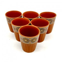 Tumbler Ceramic Cutting Chai Glasses - Set of 6
