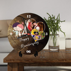 Anniversary Gift / Table Clock With Photo Frame
